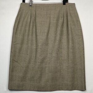 AUSTIN REED London-New York Houndstooth 100% Worsted Wool Pencil Skirt Size 6